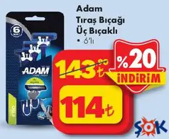 ADAM TIRAŞ BIÇAĞI 3 BIÇAKLI 6'LI indirimli fiyat ADAM TIRAŞ BIÇAĞI 3 BIÇAKLI 6'LI fiyat ve kampanya bilgisi